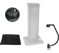 EUROLITE Set boule miroir 30cm noir avec Stage Stand variable + Cover noir