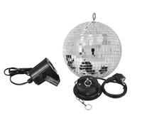 EUROLITE Set de boules miroir 20cm avec spot LED