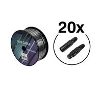 EUROLITE Set DMX cable 2x0.22 100m sw + 40 connectors