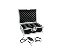 EUROLITE Set Flightcase 4x AKKU Flat Light 1 + Ladegerät