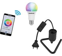 EUROLITE Set LED E27 RGB/WW/CW WiFi + douille triangulaire noir (20000947)