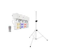 Eurolite set led kls-180 white + bs-2 eu loudspeakerstand white