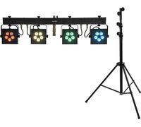 EUROLITE Set LED KLS-902 + STV-60-WOT EU trépied en acier noir
