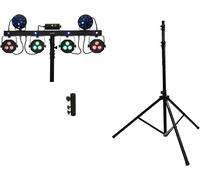 EUROLITE Set LED KLS Laser Bar Next Set d'éclairage FX + M-4 Pied haut pour enceintes