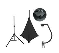 EUROLITE Set Mirror ball 30cm black with stand and tripod cover black