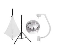 EUROLITE Set Mirror ball 30cm with stand and tripod cover white