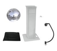 EUROLITE Set Spiegelkugel 50cm mit Stage Stand variabel + Cover schwarz (20000716)