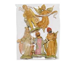 euromarchi Figurines Roi Mages et Berger et Gloria, 9 cm, 5 pièces, Multicolore