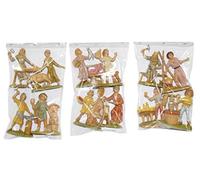 euromarchi Personnages bergers Doubles, 4 pièces, 9 cm, Multicolore