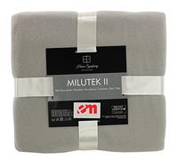 Euromat Plaid Polaire Doux - Jeté de Canapé ou Couvre-lit avec Bords Cousus - Gris Clair - 150x200 cm