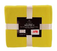 Euromat Plaid Polaire Uni - Jeté de Canapé ou Couverture de Lit - Doux et Léger (Jaune, 150x200 cm)