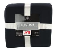 Euromat Plaid Polaire Uni - Jeté de Canapé ou Couverture de Lit - Doux et Léger (Noir, 130x170 cm)