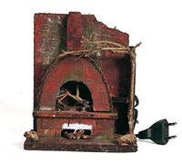 Euronatale Four à Bois avec feu, 17 x 14 x 10 cm, Multicolore