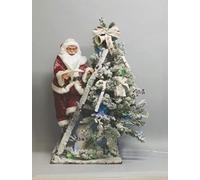Euronatale Père Noël sur échelle C/Arbre LUM 100 cm, comme Photo, Unique