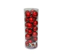 Euronatale perlée Rouge Boules 60/70 mm 24 pièces, Taille Unique,
