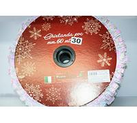 Euronatale Rouleau de Guirlande en PVC, épaisseur 6 cm, hérisson, Blanc, 30 m