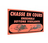 Europ-Arm Panneau akilux ''Attention chasse en cours'' 60 x 40 cm