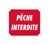 Europ-Arm Panneau akilux ''Pêche interdite'' 30 x 25 cm