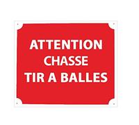 Europ-Arm Panneau Akilux Rouge Acrylique LED Simple Attention Chasse Tir à Balles 30 x 30 cm Sécurité Extérieur Signalétique de sécurité