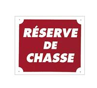 Europ-Arm Panneau aluminium ''Réserve de chasse'' 30 x 25 cm