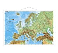 Europa Physisch Im Miniformat. Wandkarte Mit Metallleiste