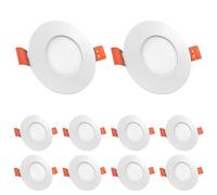 Europalamp - 10 Spots Encastrable LED 3W Rond Extra-Plat Blanc 6000K - Blanc froid