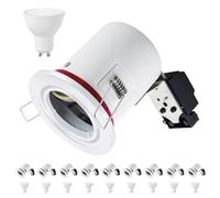 Europalamp - 10BBC20B5W02-10 Spot BBC Orientable RT2012 IP20 Blanc + Ampoule GU10 5W Blanc Neutre + Douille