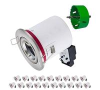 Europalamp - 20BBC20A+SC_NEW - 20 Support Spot BBC RT2012 IP20 Orientable Alu brossé avec Douille GU10 + Scie cloche 85mm