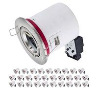 Europalamp - 30BBC20A - 30 Support Spot BBC RT2012 IP20 Orientable Alu brossé avec Douille GU10