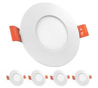 Europalamp - 5 Spots Encastrable LED 3W Rond Extra-Plat Blanc 4000K Blanc neutre