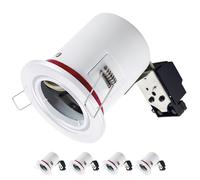 Europalamp - 5BBC20B_NEW - 5 Support Spot BBC RT2012 IP20 Orientable Blanc avec Douille GU10