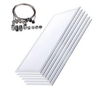 Europalamp - 6DL12030-03+cable_NEW - 6 Dalles LED 40W 120x30 PMMA Blanc Froid 6000k + 6 Kits Câbles de Suspension