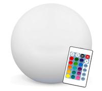 Europalamp Boule décorative LED multicolore - Sans Fil - Design Élégant - Charge solaire - Zone chillout, terrasse, jardin, piscine, ambiance - 16 couleurs dimmables (30cm solaire, Boule)