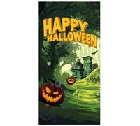 EUROPALMS Bannière Halloween, forêt hantée, 90x180cm