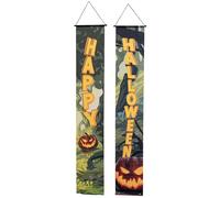 EUROPALMS Bannière Halloween, forêt hantée, set de 2, 30x180cm