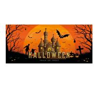 EUROPALMS Bannière Halloween, maison hantée, 400x180cm
