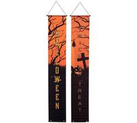 EUROPALMS Bannière Halloween, maison hantée, set de 2, 30x180cm
