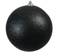 EUROPALMS Boule de décoration 20cm, noir, scintillant