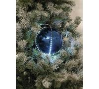 EUROPALMS Boule de neige led 8cm, bleu foncé 5x G