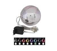 EUROPALMS LED Snowball 15cm, bleu glacé