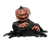 EUROPALMS Monstre Citrouille d'halloween, 50 cm | Citrouille Zombie animée, Effets Lumineux et sonores (pour Piles ou USB)