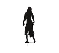 EUROPALMS Silhouette métal femme zombie, 135cm