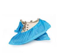 EUROPAPA 100x Surchaussures jetables, imperméables, antidérapantes, en CPE 3 g, sans latex et élastiques pour hôpitaux, ménages, industrie, commerce, hôtels (Bleu)