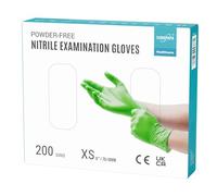 EUROPAPA® Lot de 100 gants jetables en nitrile - Non poudrés - Sans latex - Non stériles - Sans latex - Vert