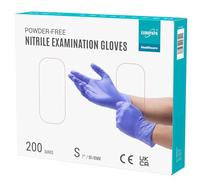 EUROPAPA® Lot de 200 gants jetables en nitrile non poudrés EN455 EN374 - Sans latex - Tailles S, M, L et XL (S, Lilas)