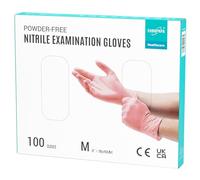 EUROPAPA® Pink Box Lot de 100 gants jetables en nitrile non poudrés sans latex non stériles sans latex