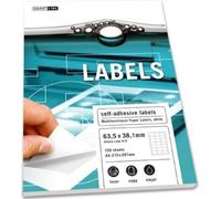 Europaper SMART LINE Étiquettes autocollantes 100 feuilles (21 étiquettes 63,5 x 38,1 mm) 140gr