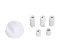 Europart 10029976 Bouton universel pour plaque de cuisson et four Blanc 43 mm Avec adaptateurs pour toutes les marques