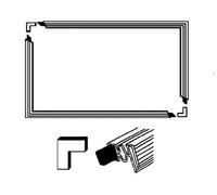 Europart - Lot de joints de porte pour réfrigérateur, dimensions : 1300 x 700 mm
