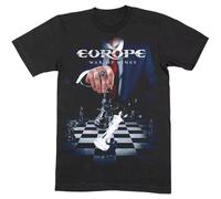 Europe Band War of Kings Chess Game Concept Print T-Shirt Black M